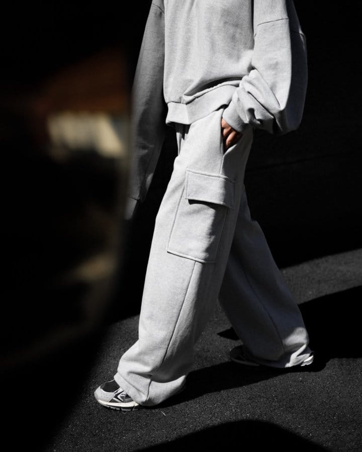 Paper Moon - Korean Women Fashion - #momslook - Cargo Pocket Wide Sweat Pants - 5