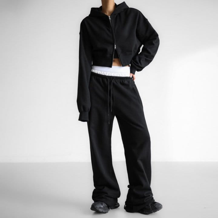 Paper Moon - Korean Women Fashion - #momslook - Stringless  Cropped Two Way Full Zipped Up Hoody