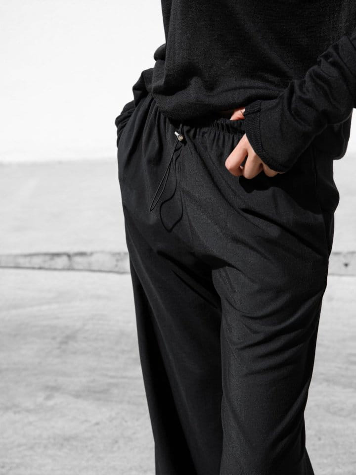 Paper Moon - Korean Women Fashion - #pursuepretty - Banded Cozy Wide Trousers - 5