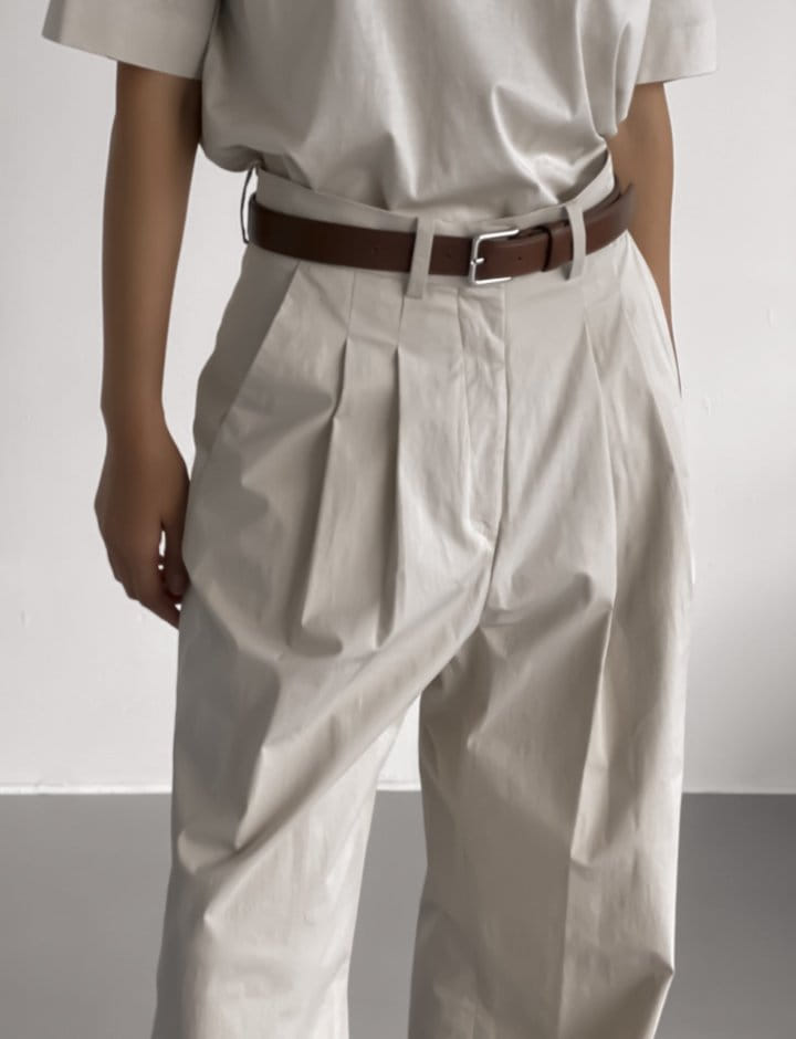 Paper Moon - Korean Women Fashion - #womensfashion - C Two Pin Tuck Wide Trousers - 7