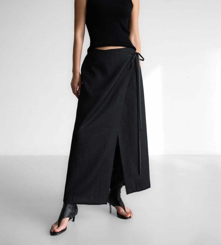 Paper Moon - Korean Women Fashion - #womensfashion - L Wrap Pencil Maxi Skirt - 3