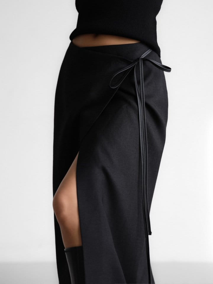 Paper Moon - Korean Women Fashion - #womensfashion - L Wrap Pencil Maxi Skirt - 5