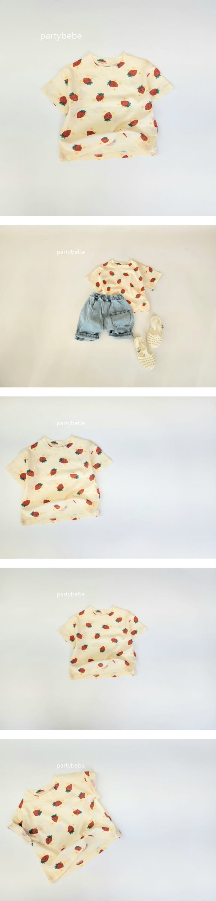 Party Kids - Korean Baby Fashion - #babyboutiqueclothing - Strawberry Tee - 2