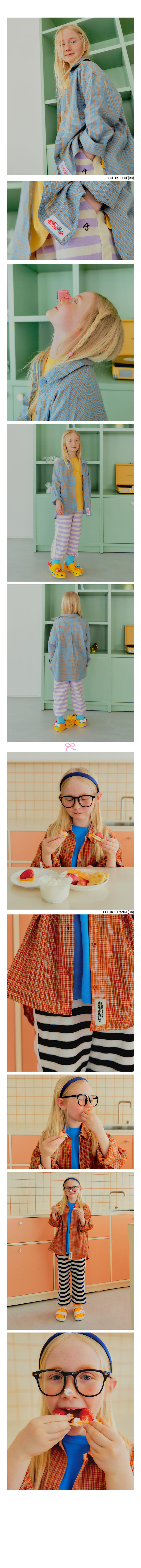 Peach-Cream - Korean Children Fashion - #kidsshorts - Vintage Check Shirt - 2