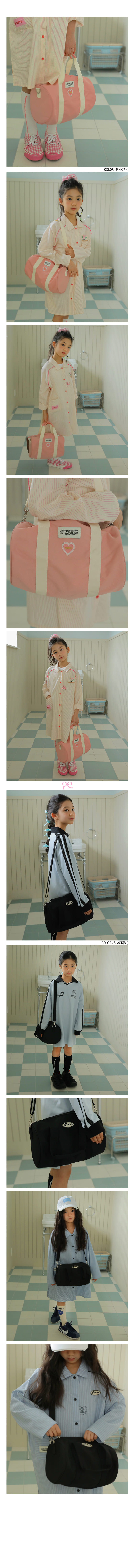 Peach-Cream - Korean Children Fashion - #kidzfashiontrend - Wappen Round Shoulder Bag - 2