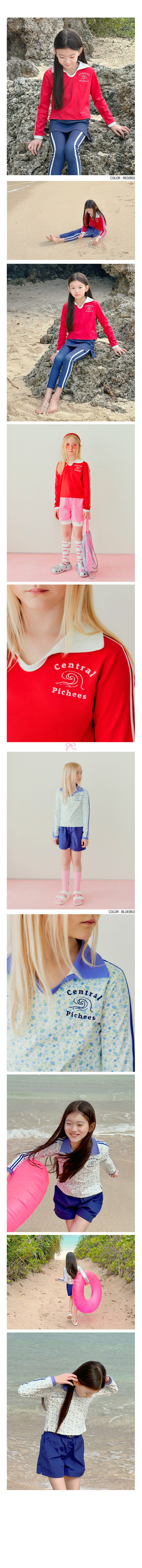 Peach-Cream - Korean Children Fashion - #toddlerclothing - Collar Rash Guard - 2
