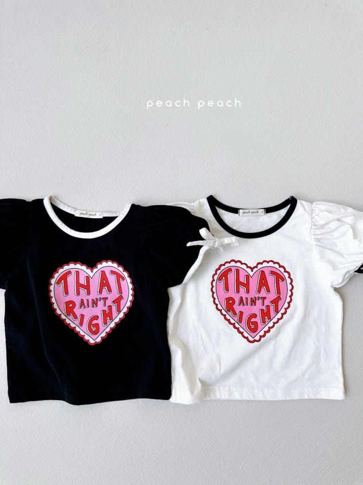 Peach peach - Korean Children Fashion - #childofig - Love Tee - 4
