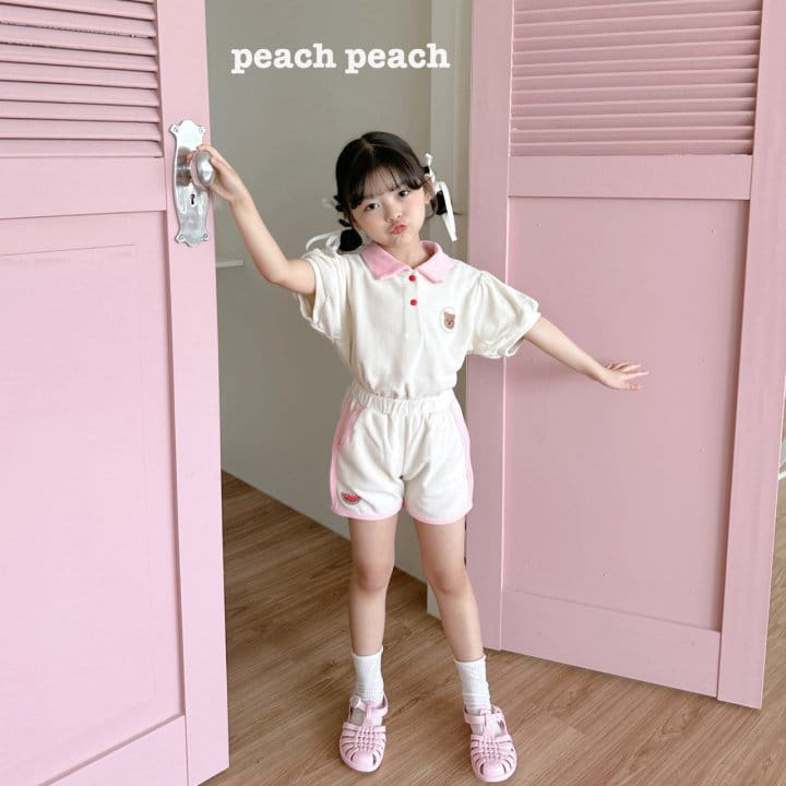 Peach peach - Korean Children Fashion - #childofig - Romi Collar Tee - 2
