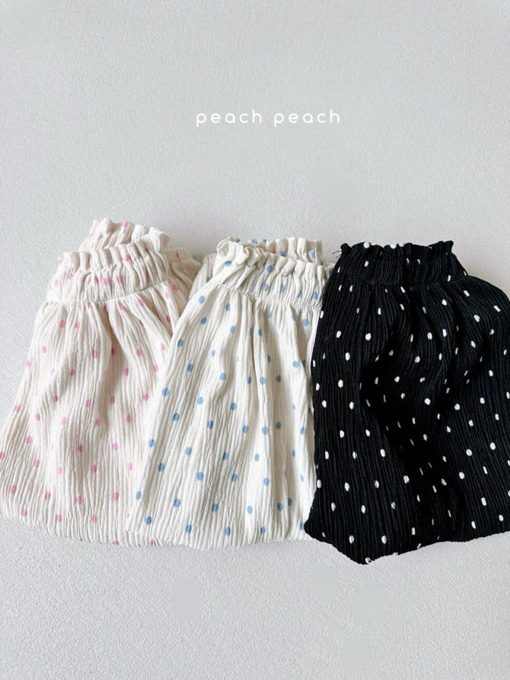 Peach peach - Korean Children Fashion - #childrensboutique - Dot Pleats GoJaengi Pants - 2