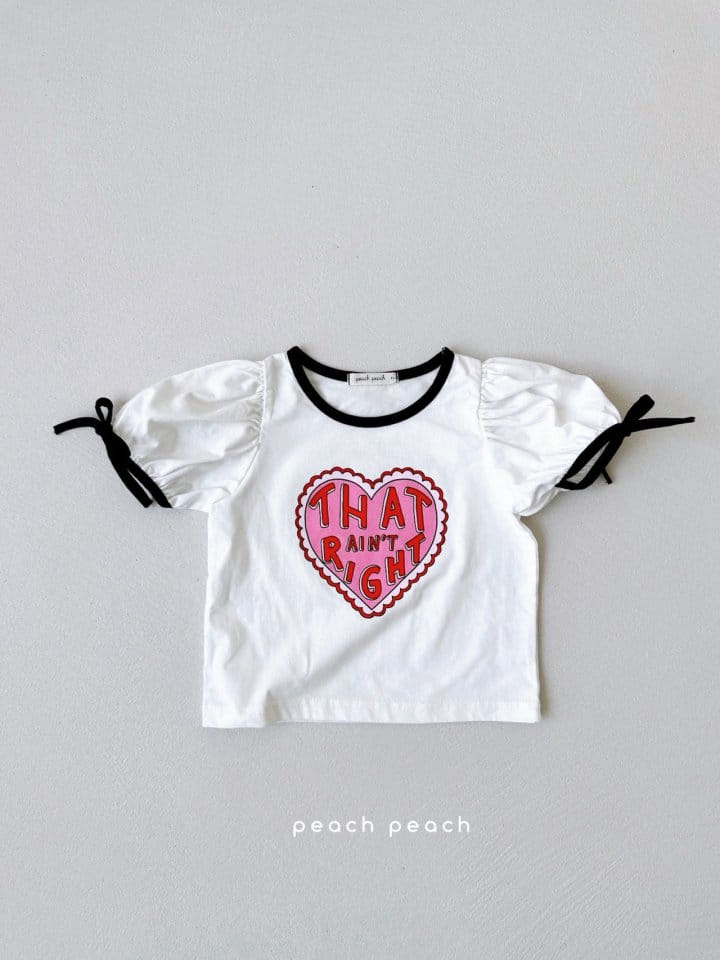 Peach peach - Korean Children Fashion - #childrensboutique - Love Tee - 5