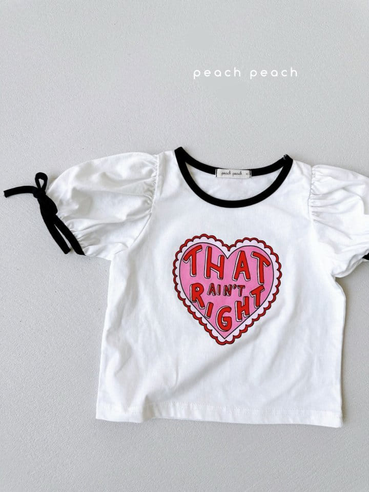 Peach peach - Korean Children Fashion - #designkidswear - Love Tee - 6