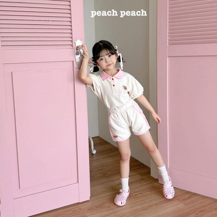 Peach peach - Korean Children Fashion - #childrensboutique - Romi Collar Tee - 4