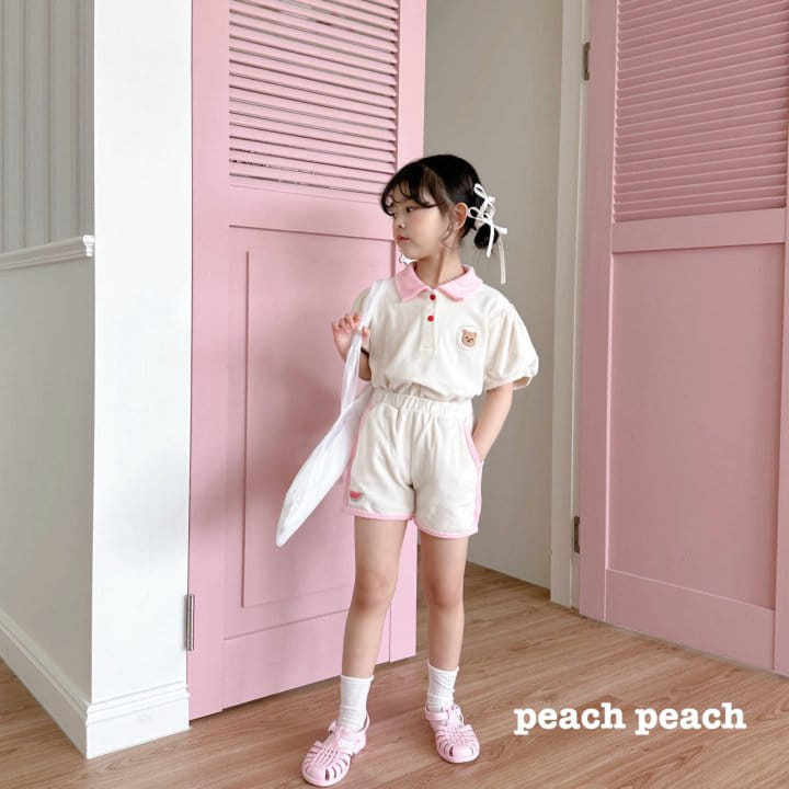 Peach peach - Korean Children Fashion - #fashionkids - Romi Collar Tee - 6