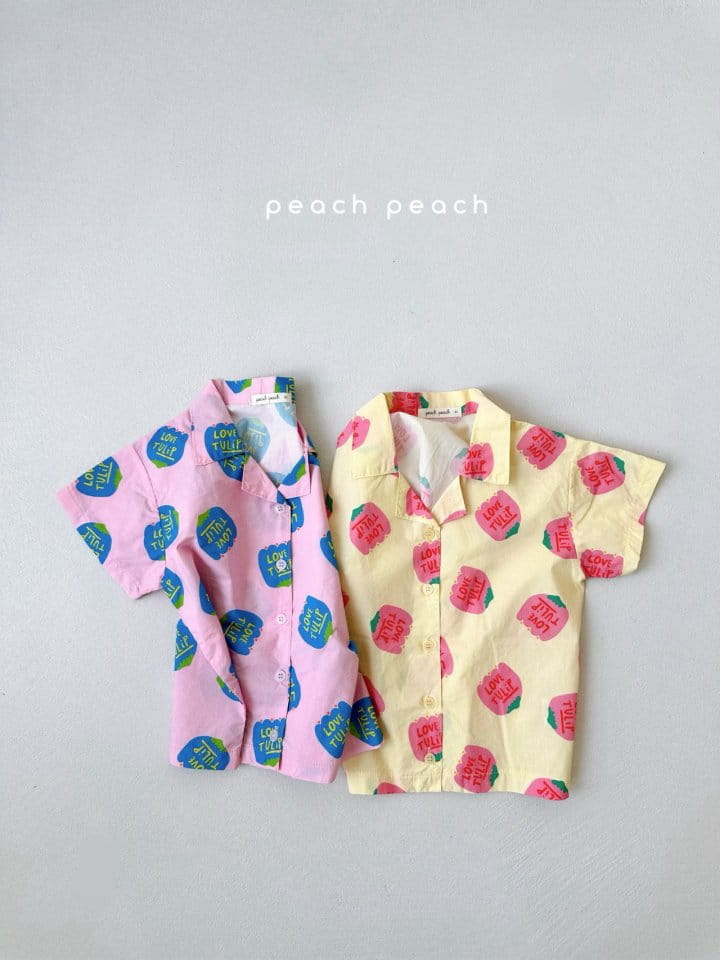 Peach peach - Korean Children Fashion - #kidsshorts - Tulip Shirt