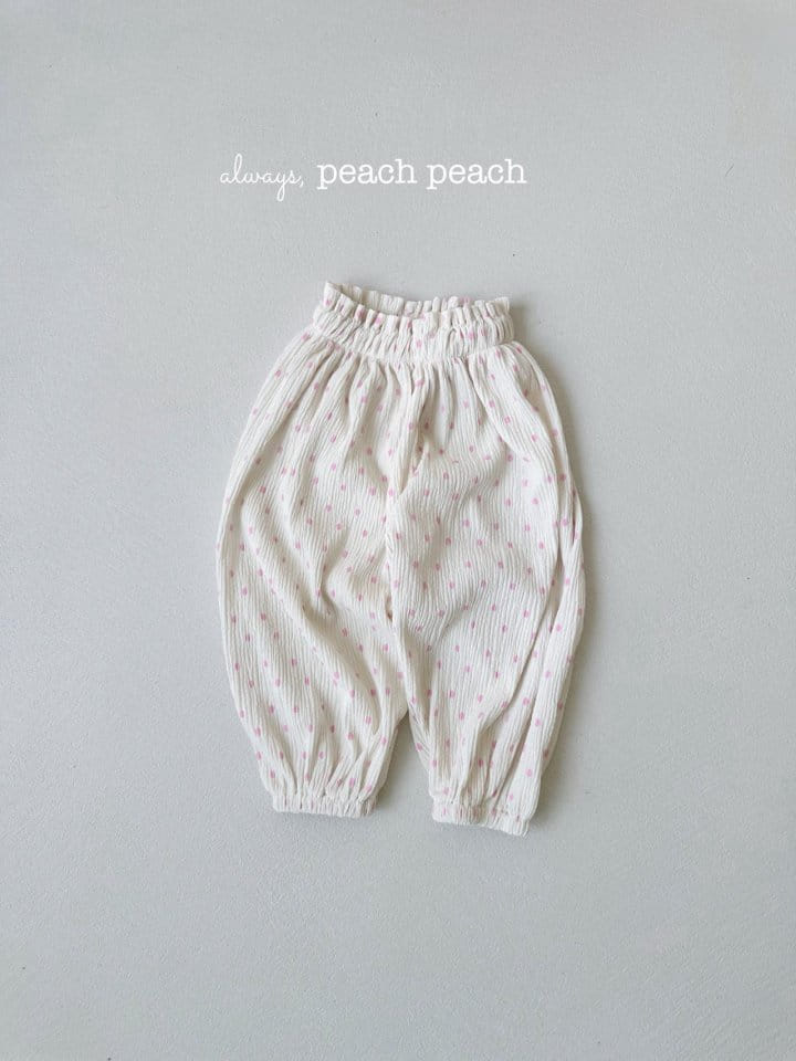 Peach peach - Korean Children Fashion - #kidsstore - Dot Pleats GoJaengi Pants - 7