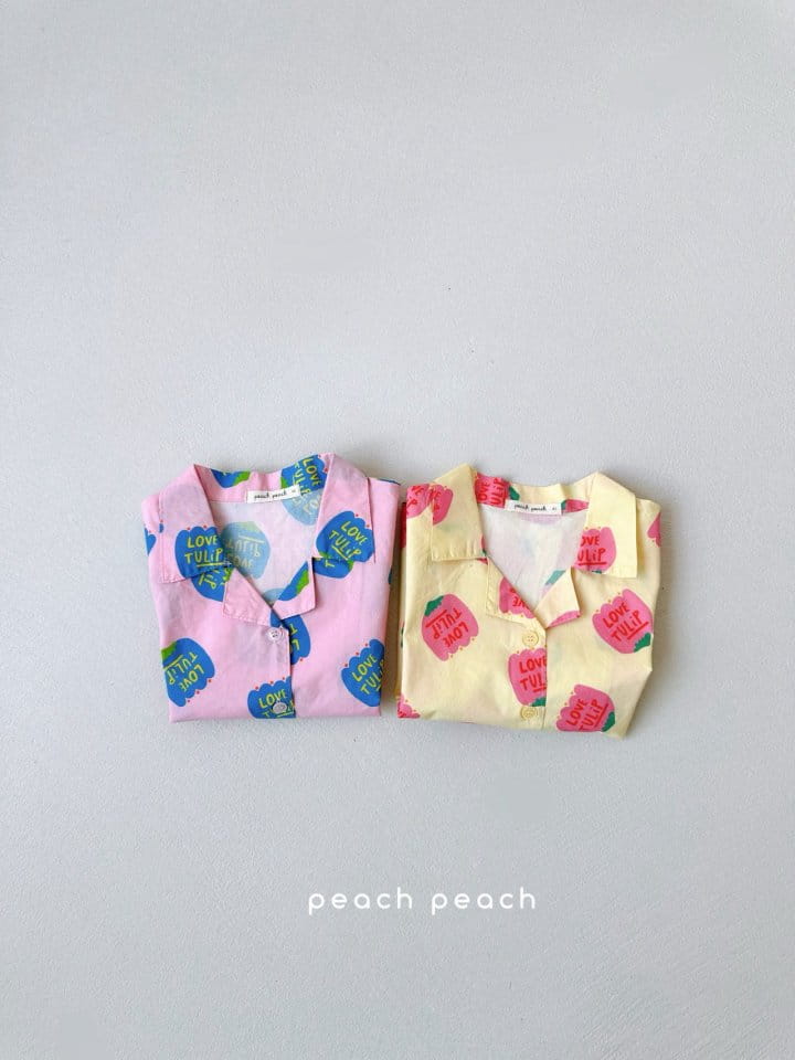 Peach peach - Korean Children Fashion - #kidsstore - Tulip Shirt - 2