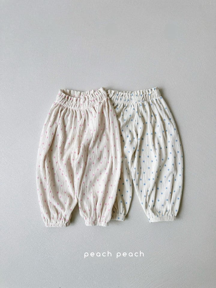Peach peach - Korean Children Fashion - #kidzfashiontrend - Dot Pleats GoJaengi Pants - 8