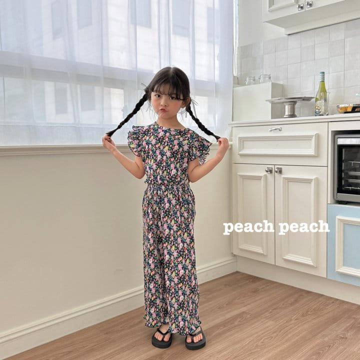 Peach peach - Korean Children Fashion - #magicofchildhood - Peony Pleats Top Bottom Set - 9
