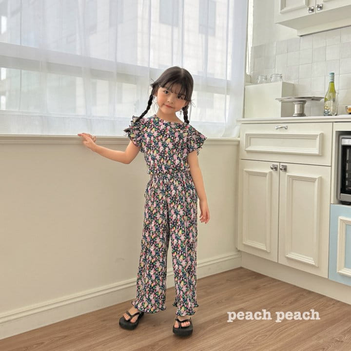 Peach peach - Korean Children Fashion - #minifashionista - Peony Pleats Top Bottom Set - 10