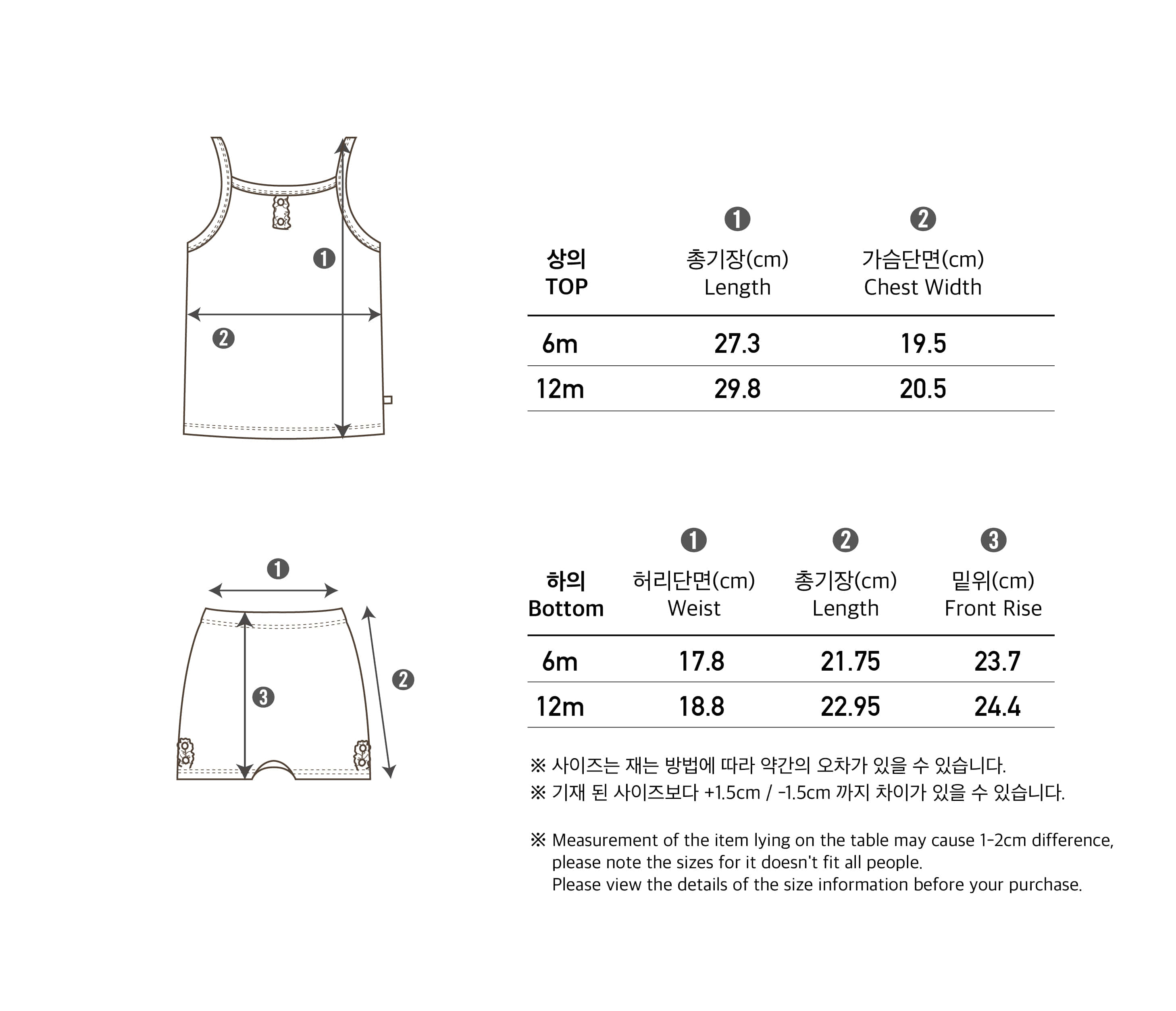 Peekaboo - Korean Baby Fashion - #babyoutfit - Rene Baby Top Bottom Set - 8