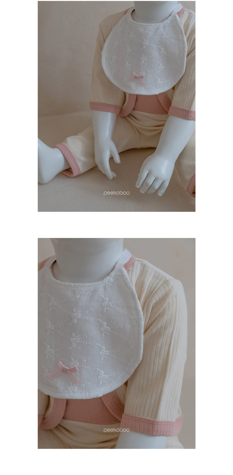 Peekaboo - Korean Baby Fashion - #onlinebabyshop - SS Ribbon Bib  - 3