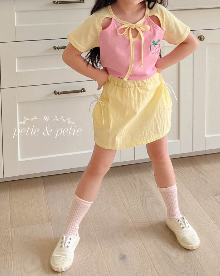 Petit & Petit - Korean Children Fashion - #childrensboutique - Pocket Ribbon Skirt