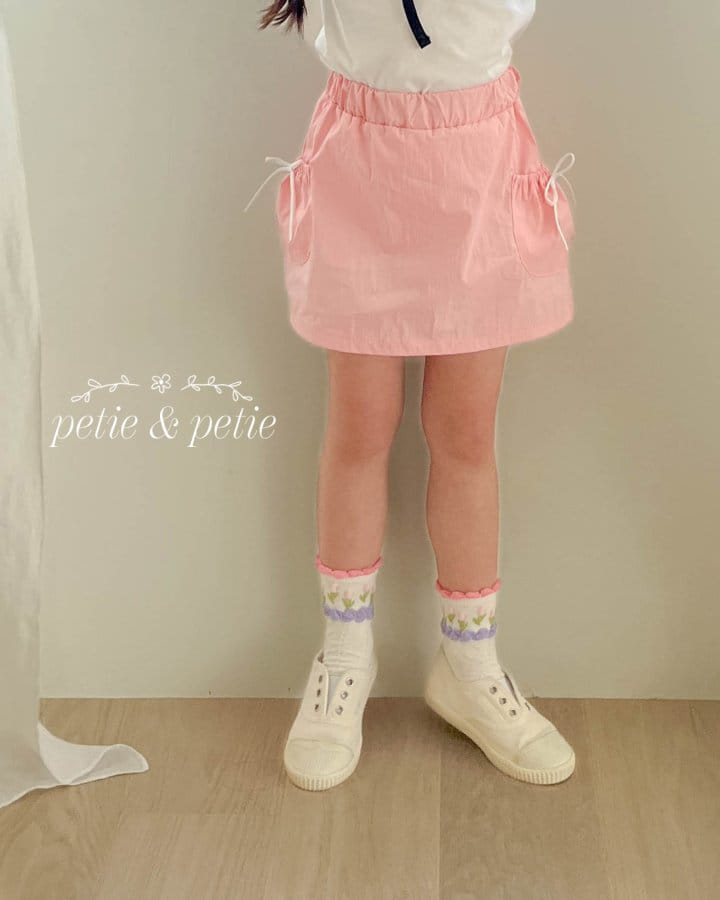 Petit & Petit - Korean Children Fashion - #designkidswear - Pocket Ribbon Skirt - 2