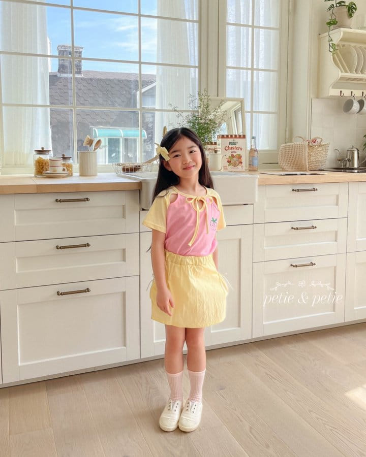 Petit & Petit - Korean Children Fashion - #discoveringself - Pocket Ribbon Skirt - 3