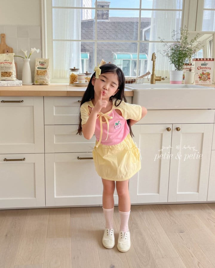 Petit & Petit - Korean Children Fashion - #discoveringself - Pocket Ribbon Skirt - 4