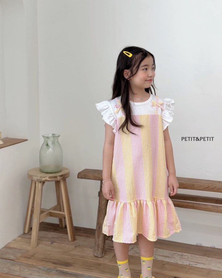 Petit & Petit - Korean Children Fashion - #fashionkids - Ribbon ST One-Piece - 2