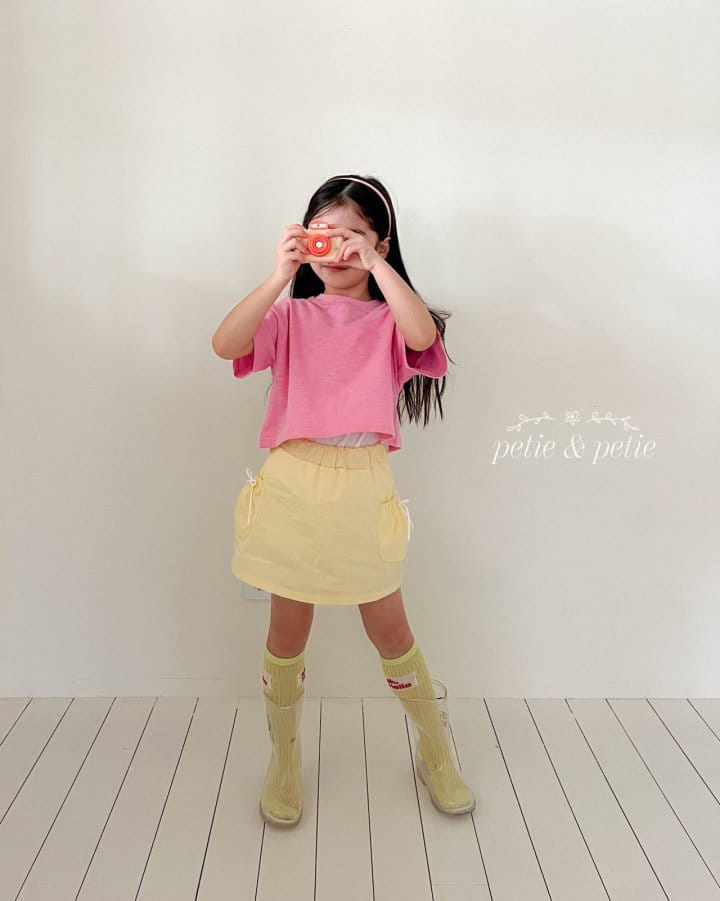 Petit & Petit - Korean Children Fashion - #kidsshorts - Pocket Ribbon Skirt - 5