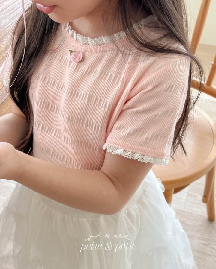 Petit & Petit - Korean Children Fashion - #prettylittlegirls - Rose Lace Tee - 6