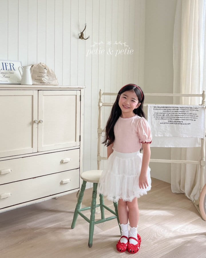 Petit & Petit - Korean Children Fashion - #toddlerclothing - Eyelet Tee - 7