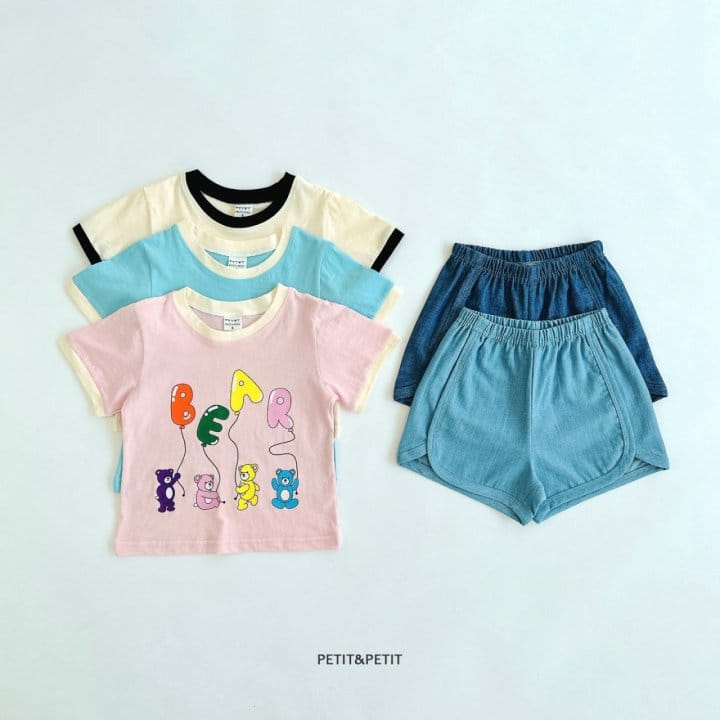 Petit & Petit - Korean Children Fashion - #toddlerclothing - Bear Color Tee - 6
