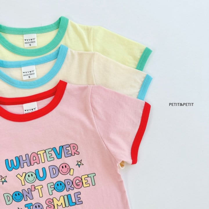 Petit & Petit - Korean Children Fashion - #toddlerclothing - Smile Piping Tee - 5