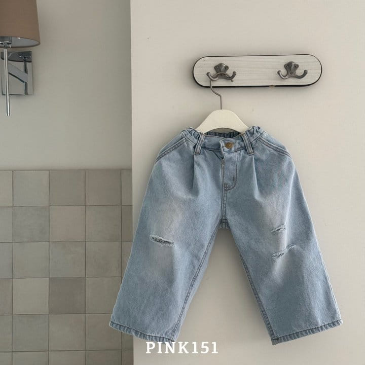 Pink151 - Korean Children Fashion - #childofig - City Vintage Denim Pants - 9