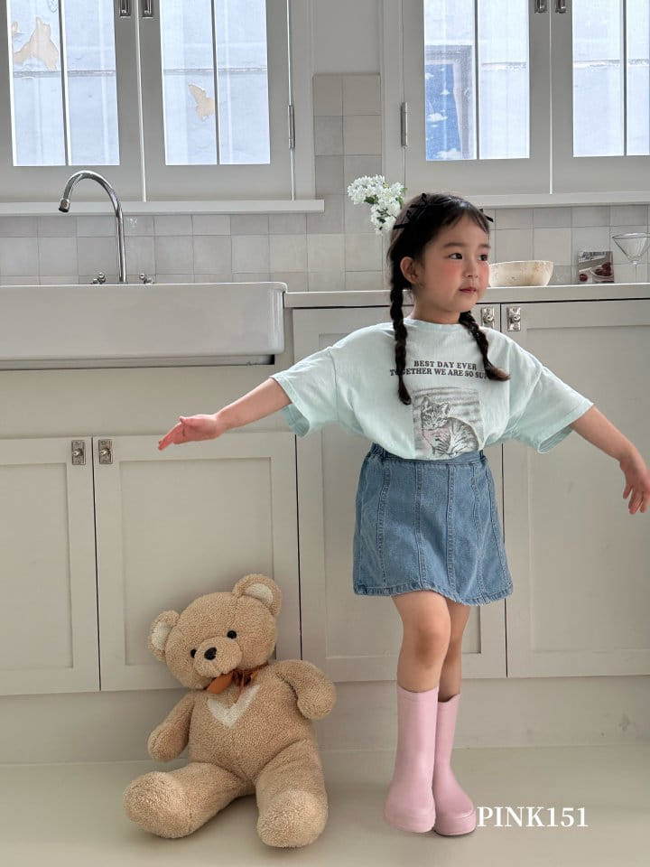 Pink151 - Korean Children Fashion - #childofig - 151 Slit Denim Skirt - 5