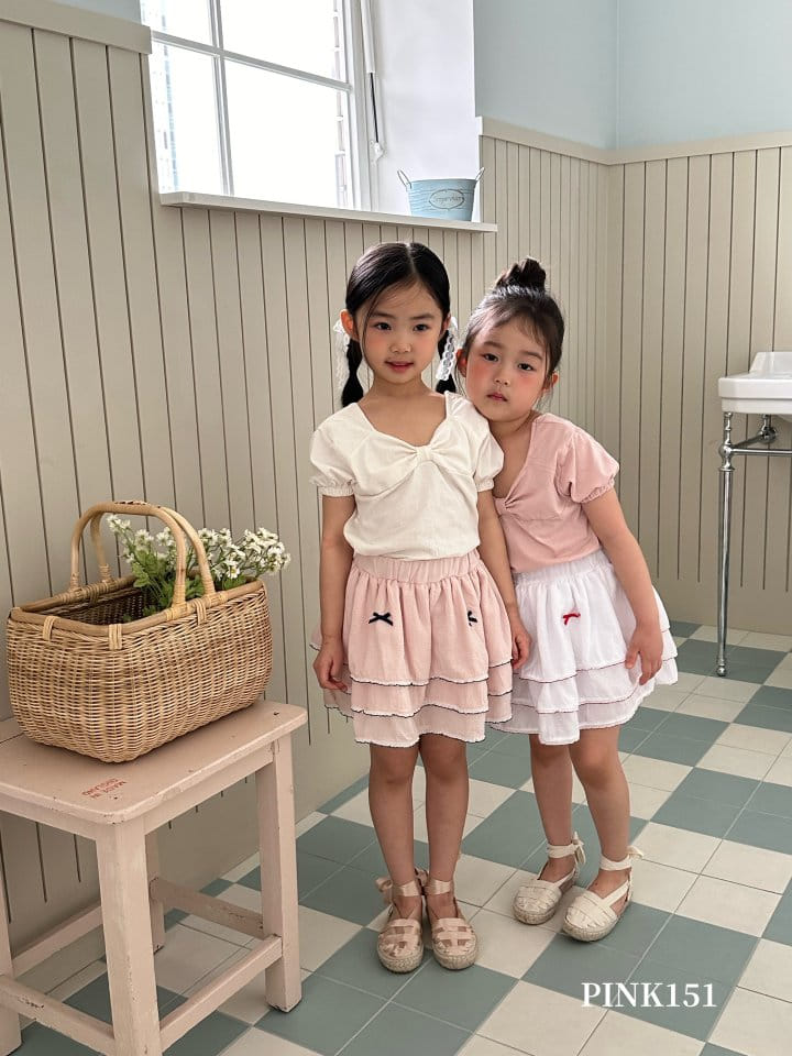 Pink151 - Korean Children Fashion - #childofig - Ribbon Kan Kan Skirt - 2