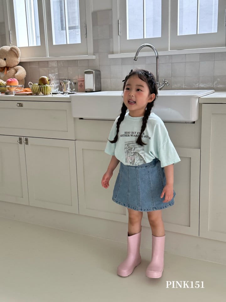 Pink151 - Korean Children Fashion - #prettylittlegirls - Ribbon Cat Short Sleeve Tee - 4