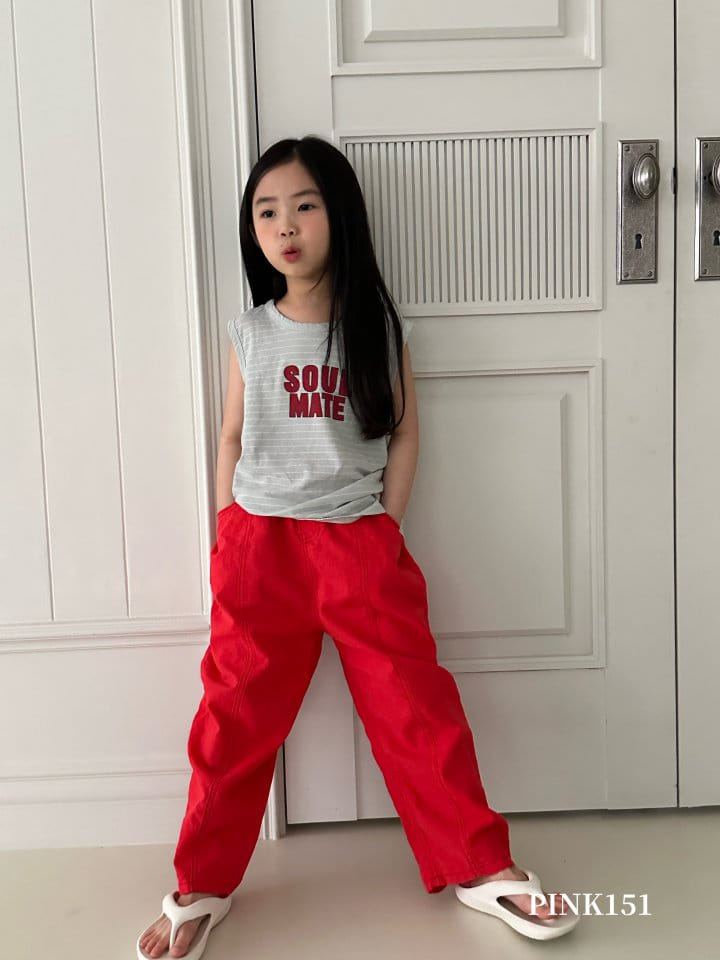 Pink151 - Korean Children Fashion - #childofig - Soulmate Sleeveless Tee - 3