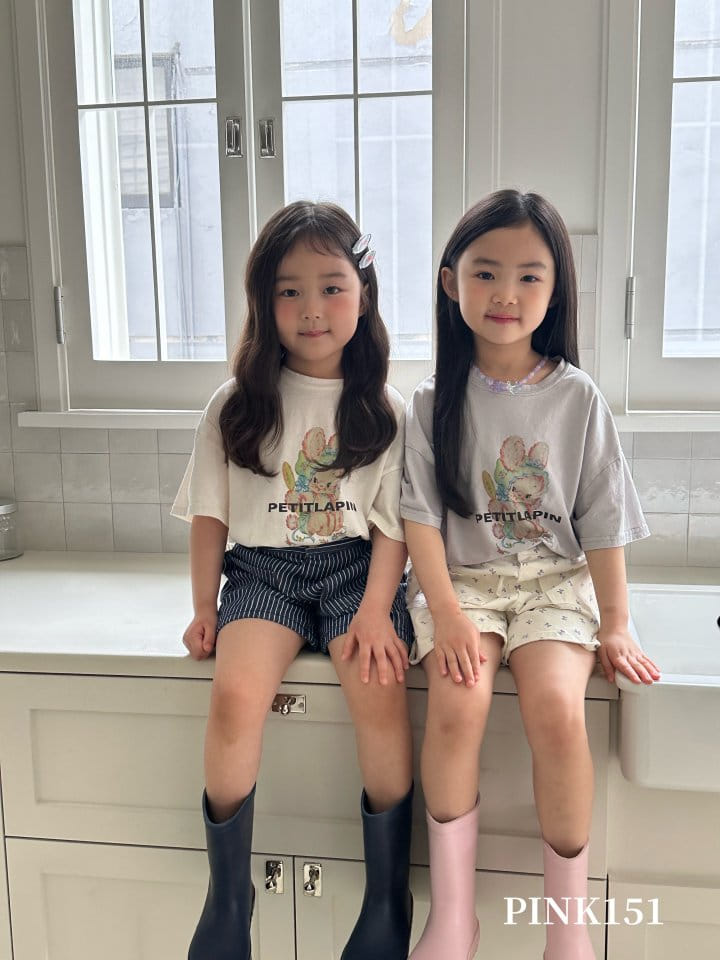 Pink151 - Korean Children Fashion - #childofig - Vintage Rabbit Short Sleeve Tee