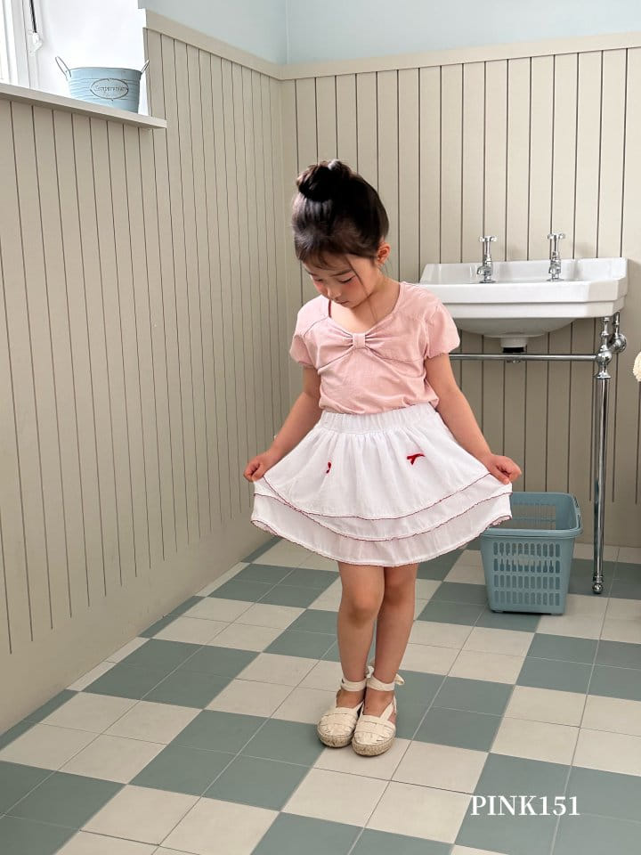 Pink151 - Korean Children Fashion - #childrensboutique - Ribbon Kan Kan Skirt - 3