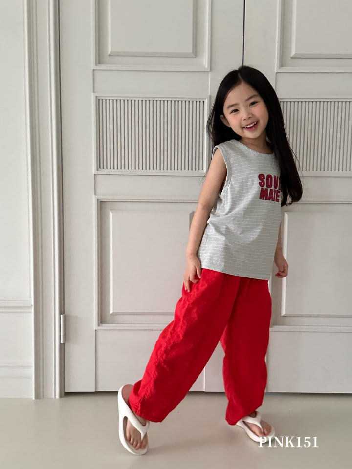 Pink151 - Korean Children Fashion - #childrensboutique - Soulmate Sleeveless Tee - 5