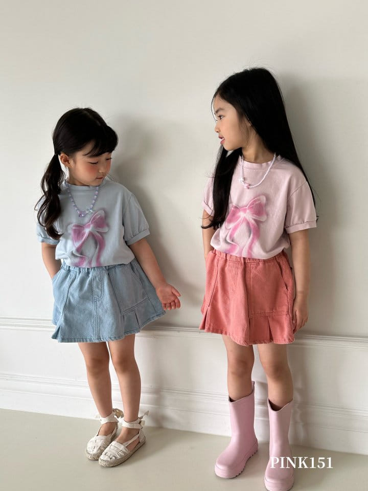 Pink151 - Korean Children Fashion - #discoveringself - Pastel Ribbon Tee