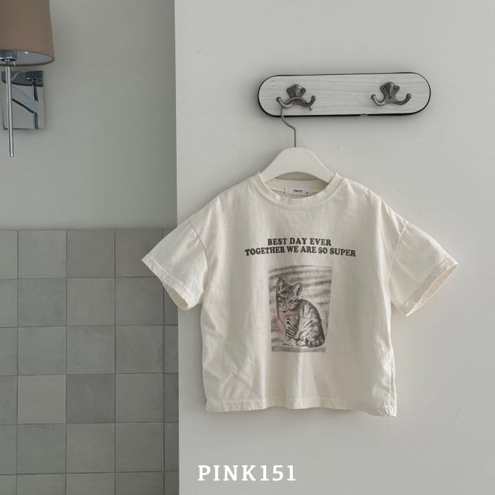 Pink151 - Korean Children Fashion - #discoveringself - Ribbon Cat Short Sleeve Tee - 8
