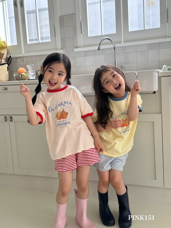 Pink151 - Korean Children Fashion - #discoveringself - Fresh Orange Short Sleeve Tee