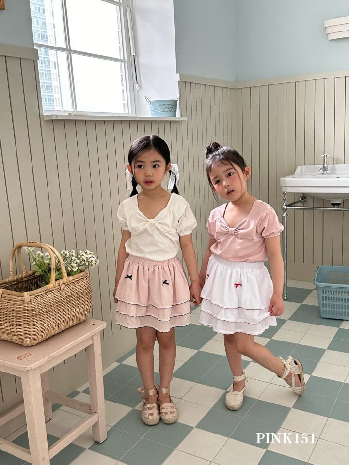 Pink151 - Korean Children Fashion - #fashionkids - Big Ribbon Tee - 3