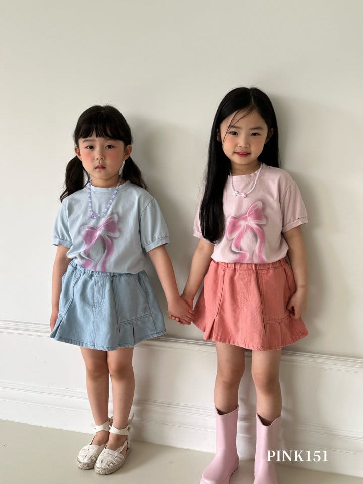 Pink151 - Korean Children Fashion - #fashionkids - Pastel Ribbon Tee - 2