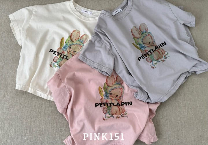 Pink151 - Korean Children Fashion - #kidsshorts - Vintage Rabbit Short Sleeve Tee - 6