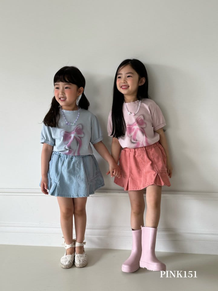 Pink151 - Korean Children Fashion - #kidsshorts - Pastel Ribbon Tee - 4